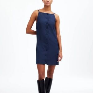Madewell High-Neck Sleeveless Vest Mini Dress Womens Size 4 Blue